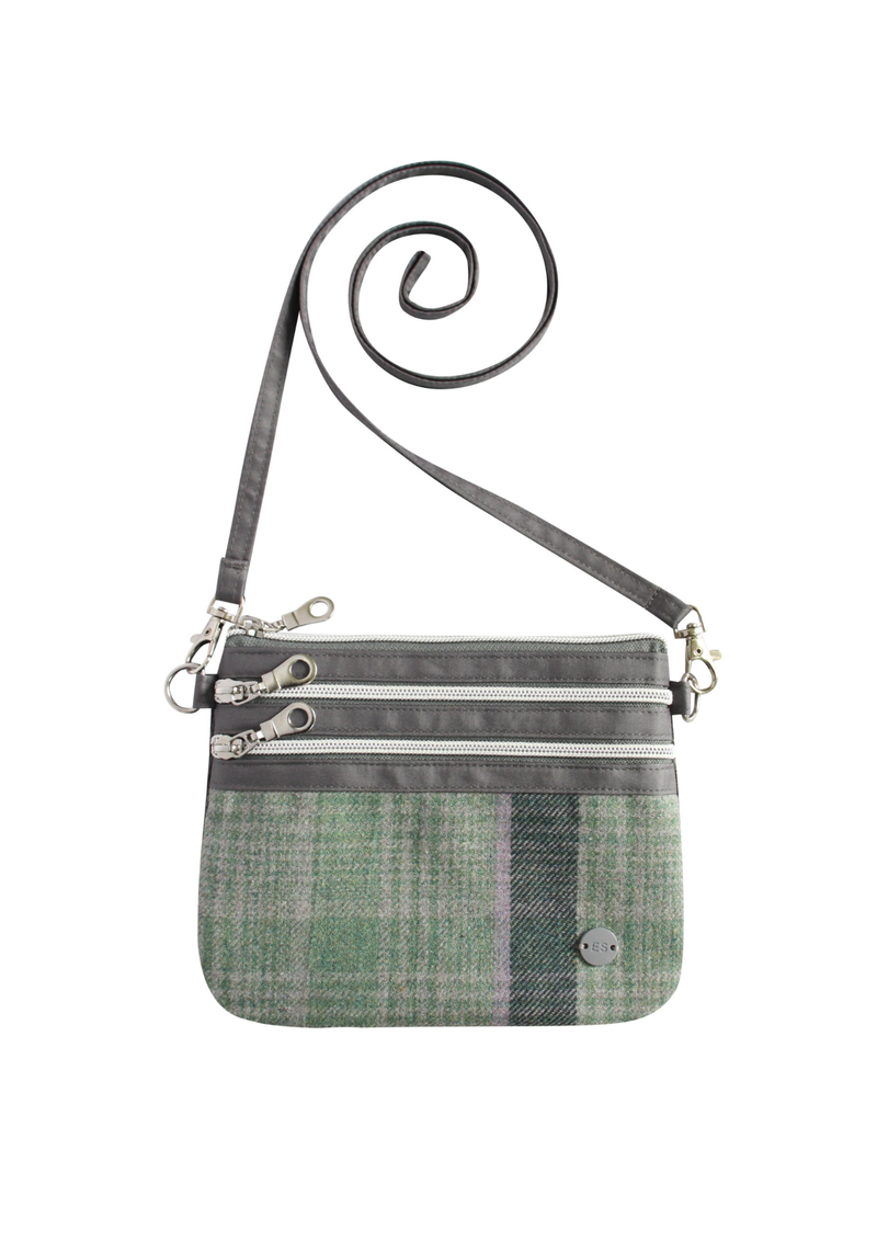 An image of the Earthsquared Tweed 3 Zip Pouch Bag