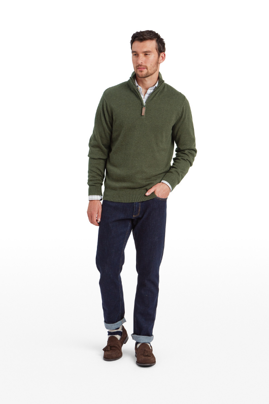 An image of the Schoffel Lewis Lambswool 1/4 Zip Jumper