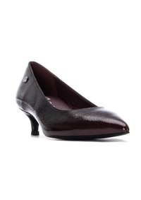 An image of the Xti Leather Mid Heel Court Shoes