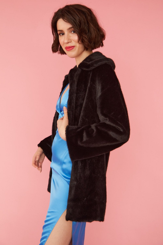 An image of the Jayley Faux Fur Duchess Coat