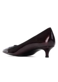 An image of the Xti Leather Mid Heel Court Shoes