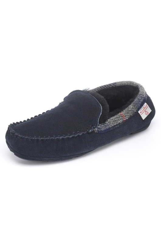 An image of the Bedroom Athletics Hanks Harris Tweed Suede Moccasins