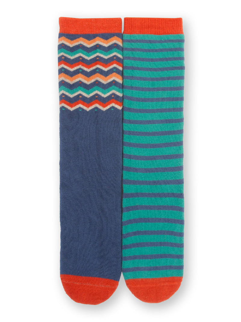 An image of the Kite Cosy Socks Zigzag