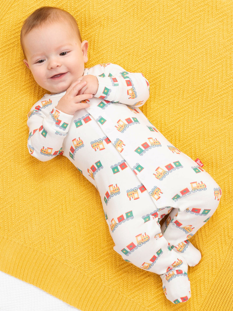 An image of the Kite Choo Choo Sleepsuit