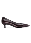 An image of the Xti Leather Mid Heel Court Shoes
