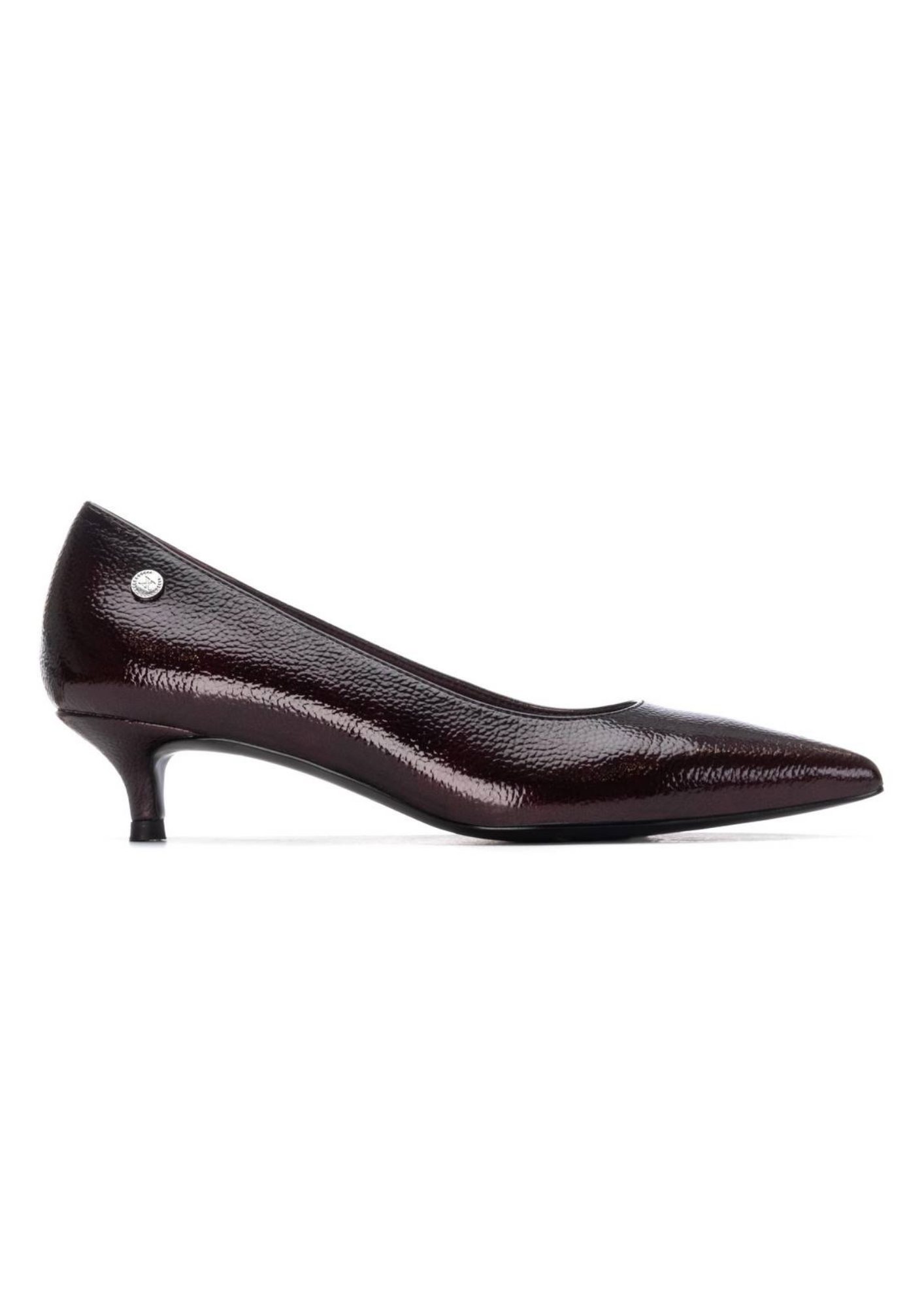 An image of the Xti Leather Mid Heel Court Shoes