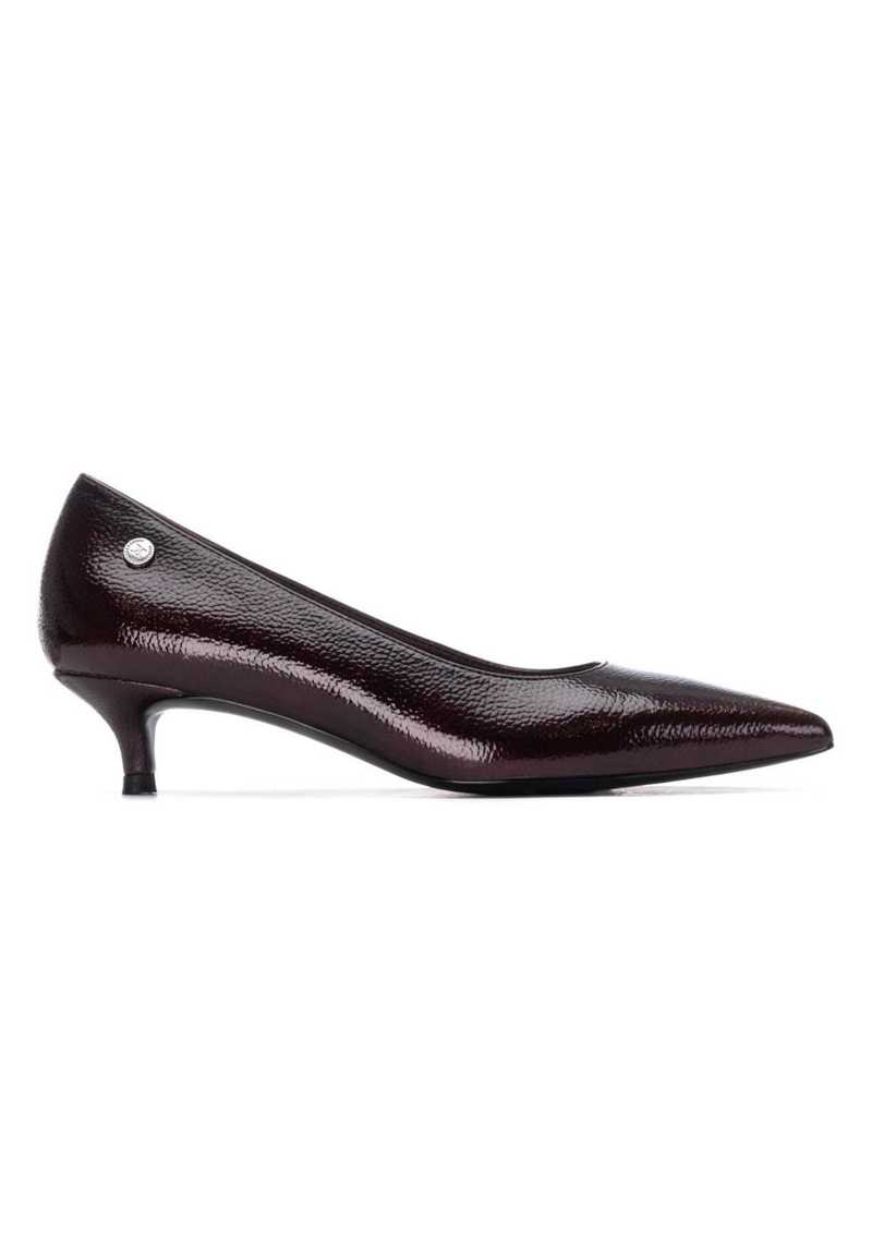 An image of the Xti Leather Mid Heel Court Shoes