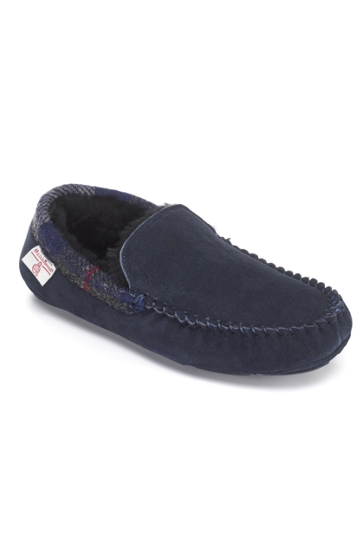 An image of the Bedroom Athletics Hanks Harris Tweed Suede Moccasins