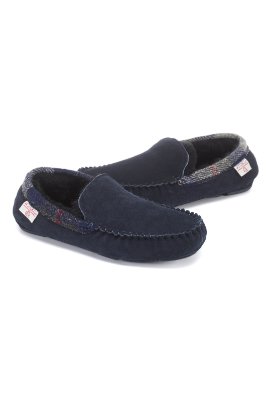 An image of the Bedroom Athletics Hanks Harris Tweed Suede Moccasins
