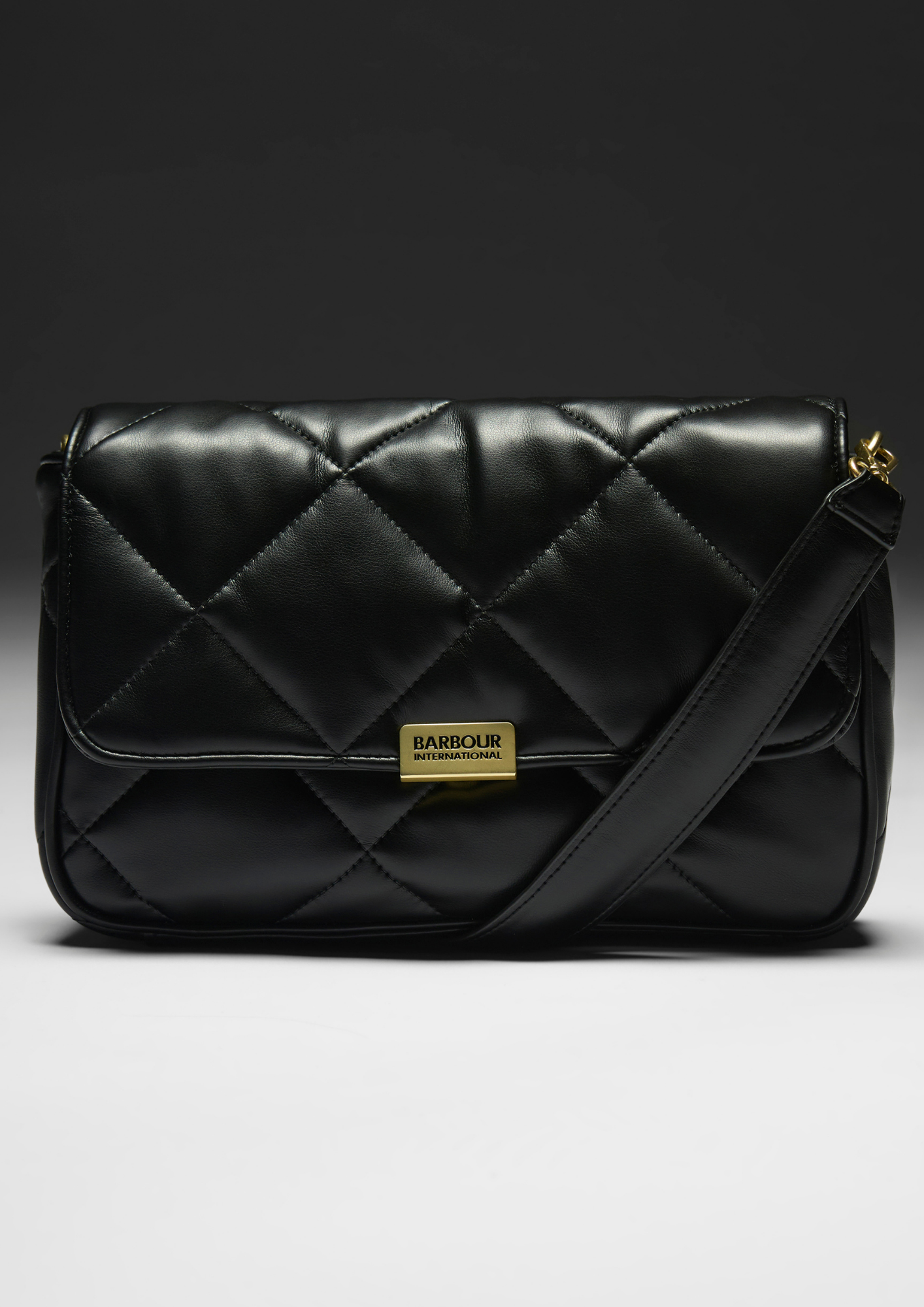 An image of the Barbour International Soft Quilt Shoulder Bag