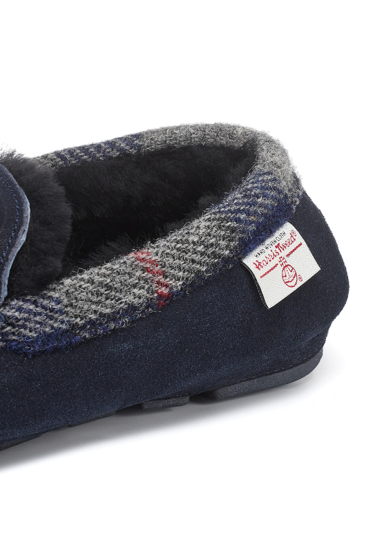 An image of the Bedroom Athletics Hanks Harris Tweed Suede Moccasins