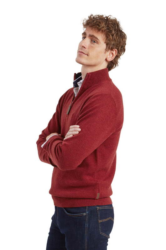 An image of the Schoffel Lewis Lambswool 1/4 Zip Jumper