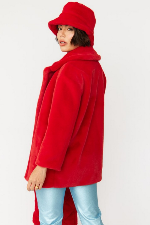 An image of the Jayley Faux Fur Duchess Coat