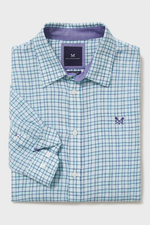 An image of the Crew Clothing Linen Check Shirt