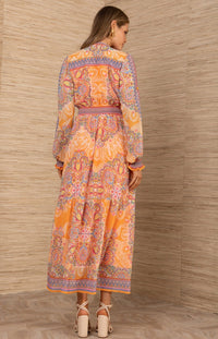 An image of the Hale Bob Eleanora Chiffon Maxi Dress