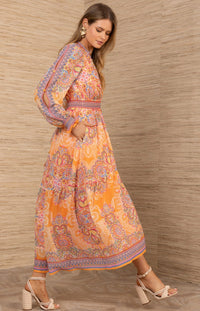 An image of the Hale Bob Eleanora Chiffon Maxi Dress