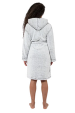 An image of the Bedroom Athletics Samantha Dressing Gown in the colour Grey.