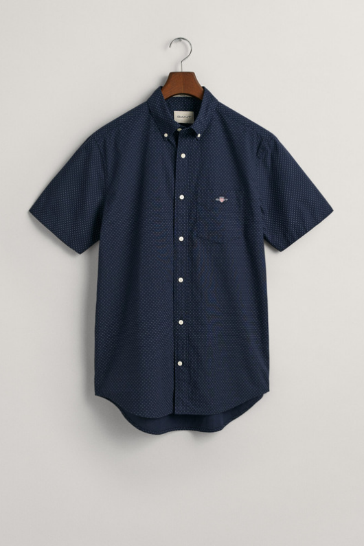 An image of the Gant Micro Dot Poplin Short Sleeve Shirt