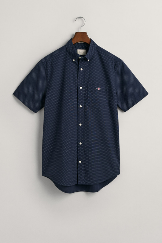 Micro Dot Poplin Short Sleeve Shirt