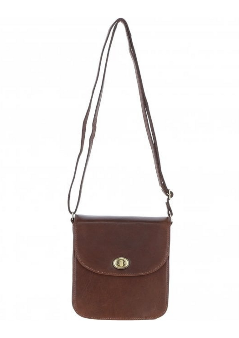 An image of the Ashwood Leather Leather Medium Lock Crossbody Bag