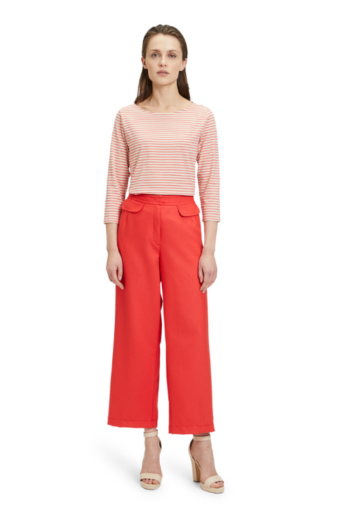 An image of the Betty Barclay 3/4 Sleeve Striped Top