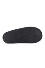 An image of the Bedroom Athletics Harris Tweed Mule slippers in black/white herringbone.