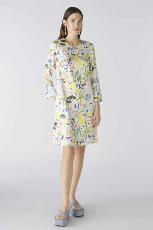 An image of the Oui Multi Print Shift Dress