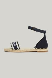 An image of the Tommy Hilfiger Hilfiger Monotype Webbing Strap Espadrille Sandals
