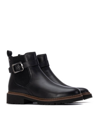 An image of the Carmela Leather Mid Heel Ankle Boot