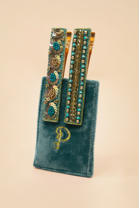 An image of the Powder Jewelled Hair Bars
