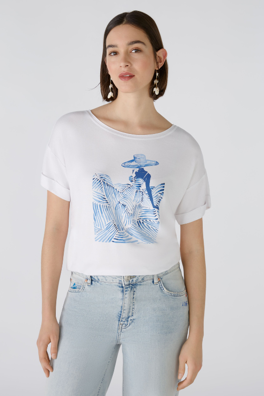 An image of the Oui Lady Print T-Shirt