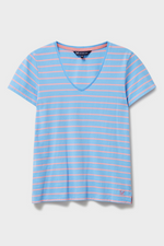 An image of the Crew Clothing Breton V Neck T-Shirt