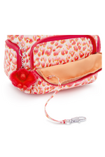 Kipling Gabb S Crossbody Bag with Latin Cheetah design, multiple interior & exterior pockets, and an iconic Kipling monkey keychain