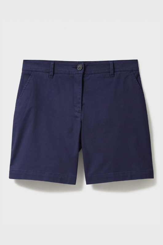 An image of the Crew Clothing Chino Shorts in the colour Navy.