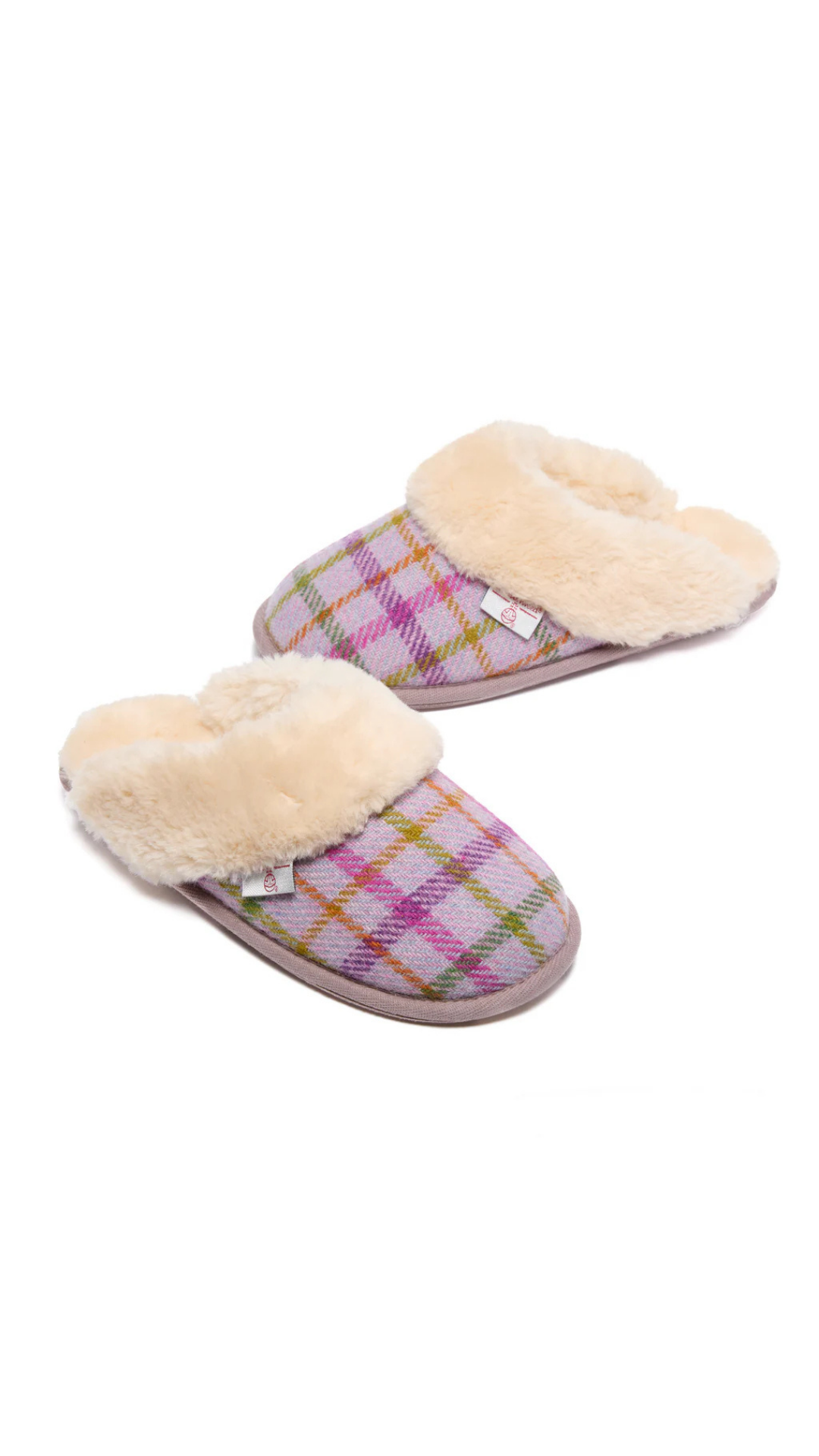 Pippa Faux Fur Lined Harris Tweed Mule