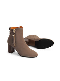 Fairfax & Favor Oakham Ankle Boot Deep Taupe Suede