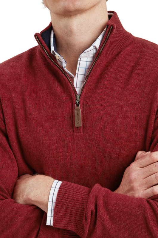 An image of the Schoffel Lewis Lambswool 1/4 Zip Jumper