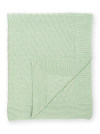 An image of the Kite Diamond Blanket Soft Sage