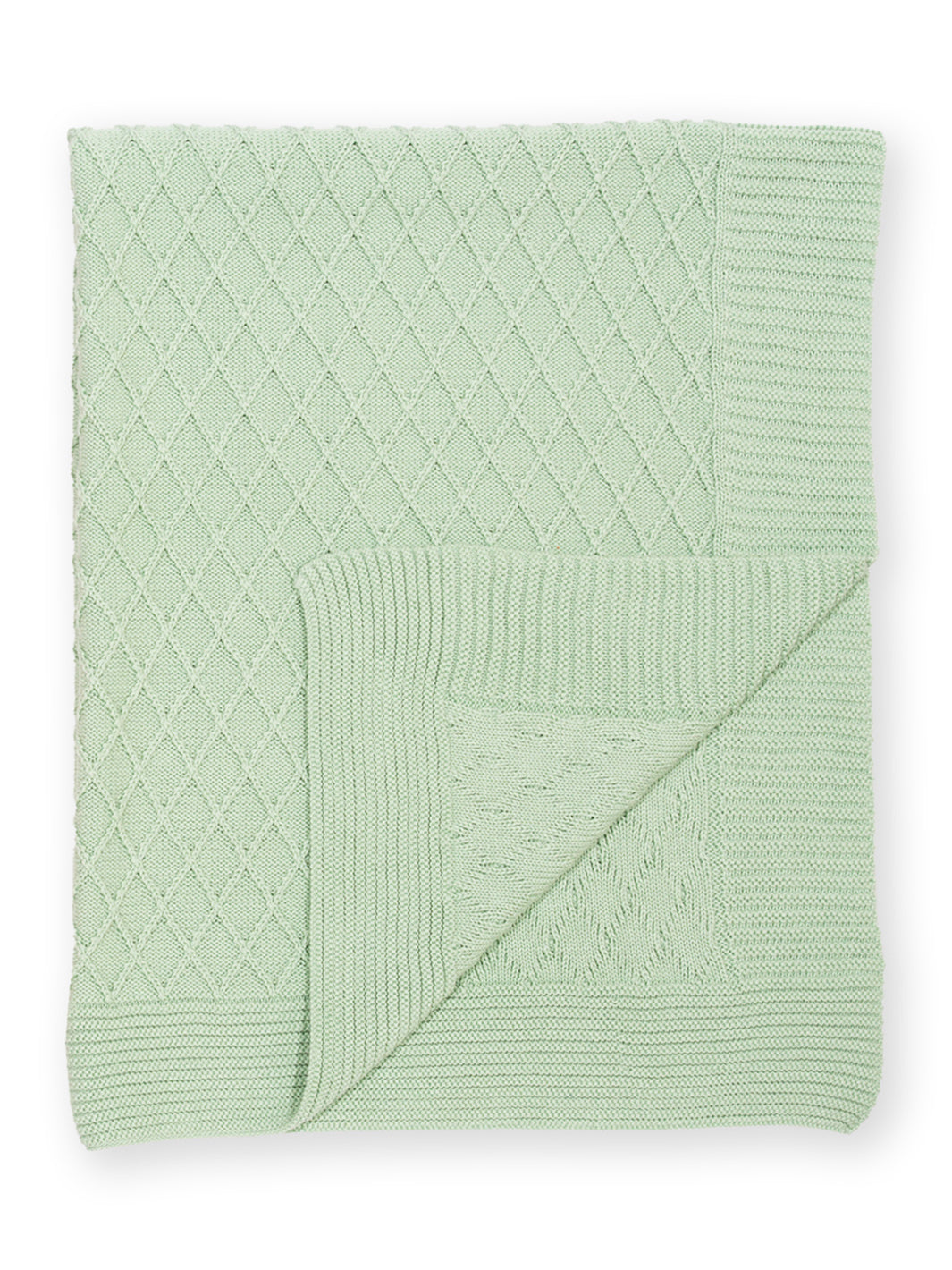 An image of the Kite Diamond Blanket Soft Sage