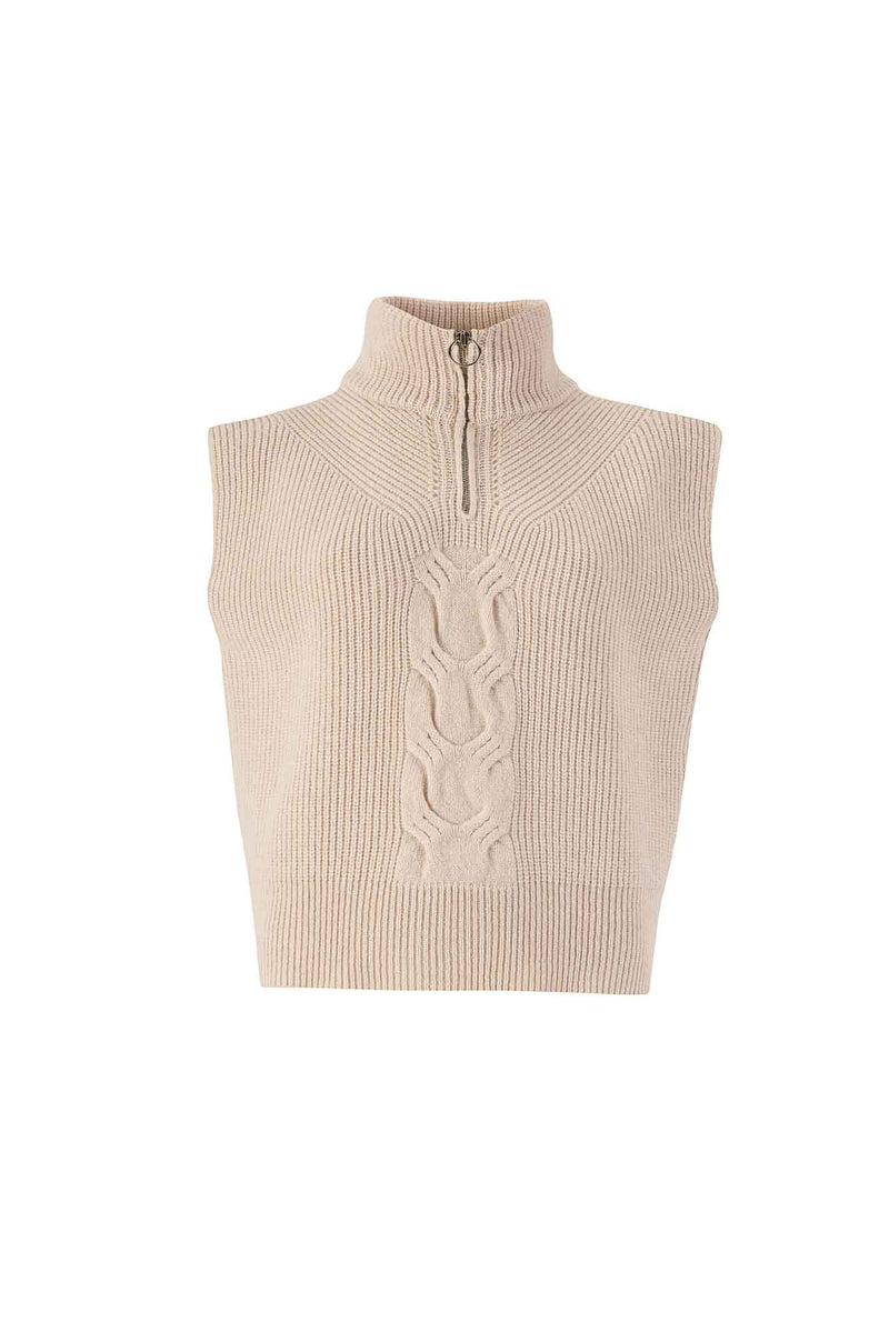 An image of the D Exterior Sleeveless Sweater