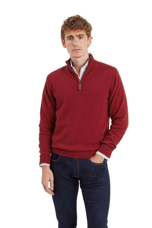 An image of the Schoffel Lewis Lambswool 1/4 Zip Jumper