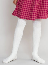 Cable Tights Off White