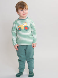 Busy Bean Joggers Silver Jade