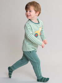 Busy Bean Joggers Silver Jade
