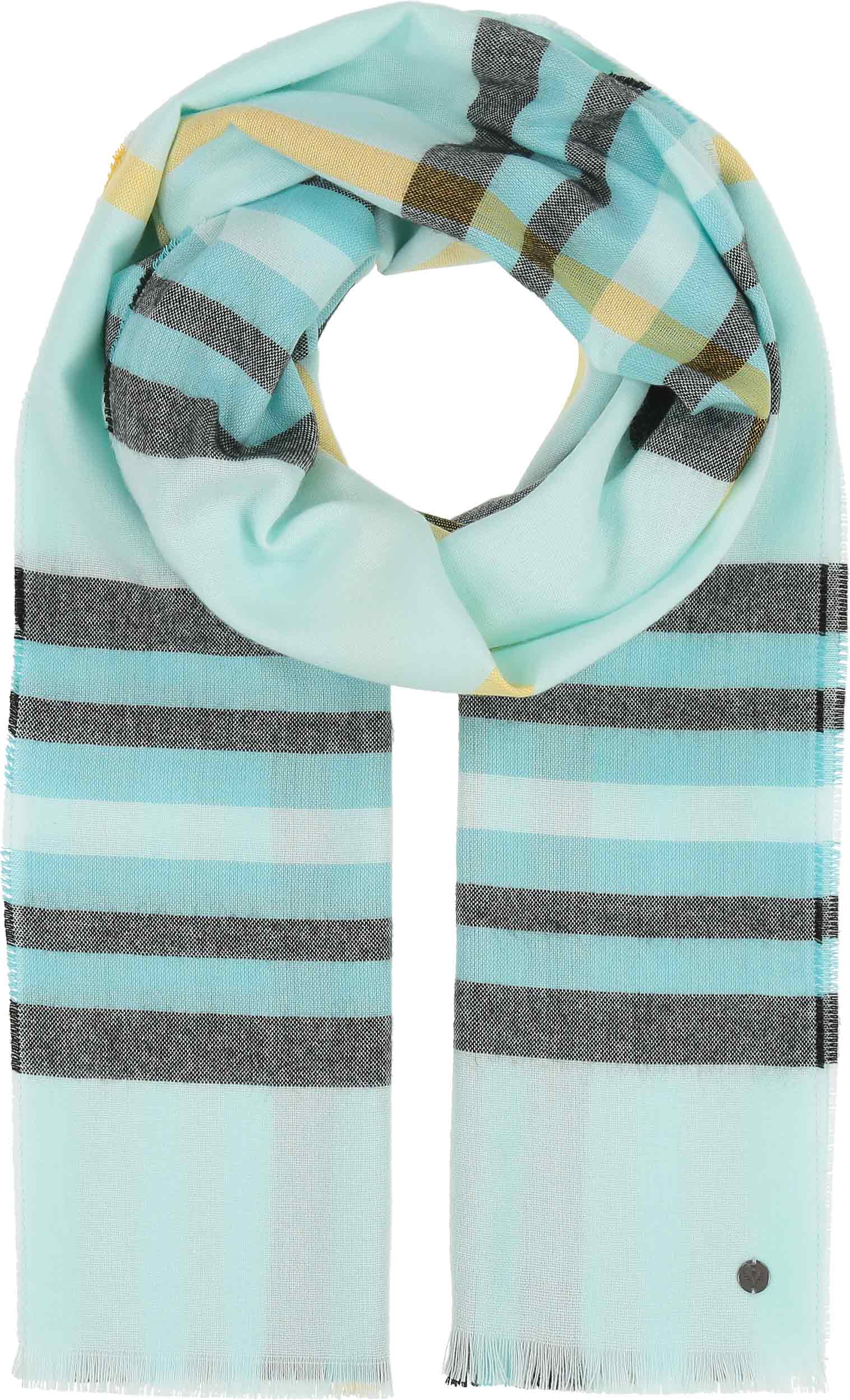 An image of the Fraas Summer Fraas Plaid Scarf