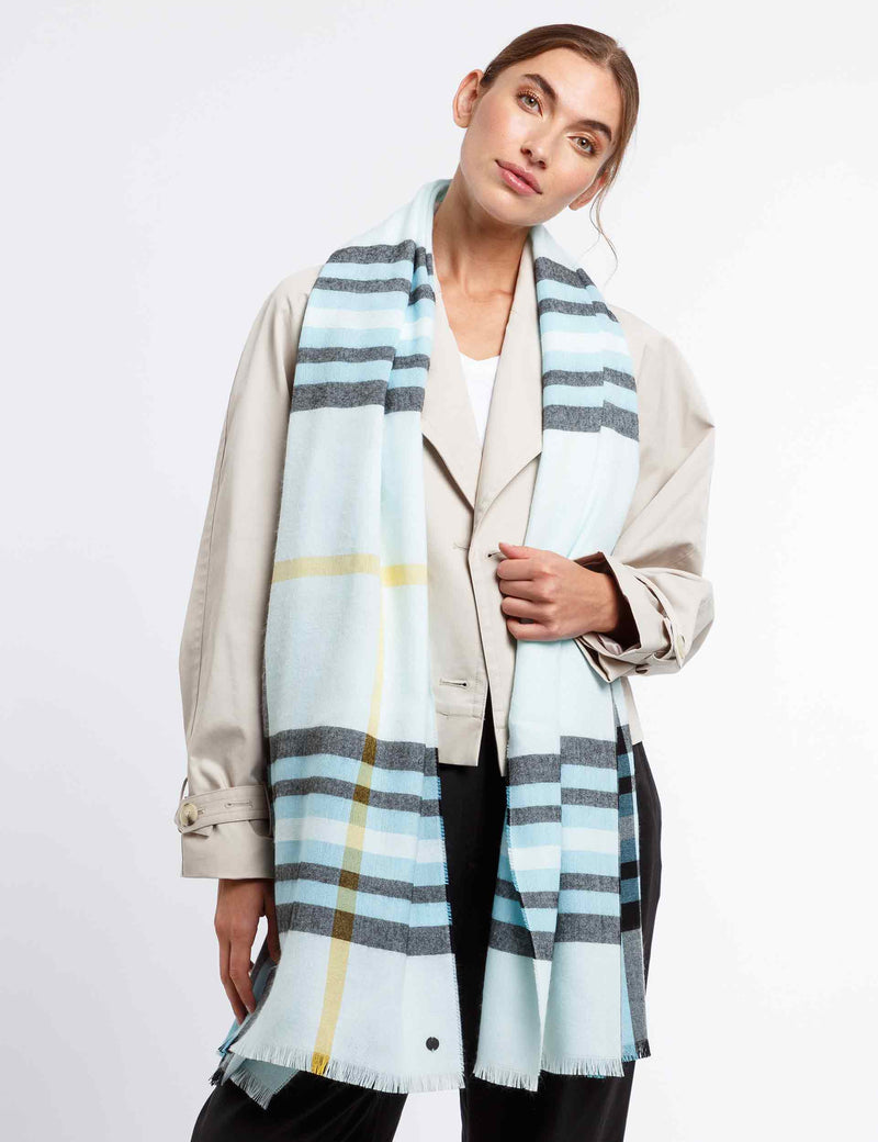 An image of the Fraas Summer Fraas Plaid Scarf
