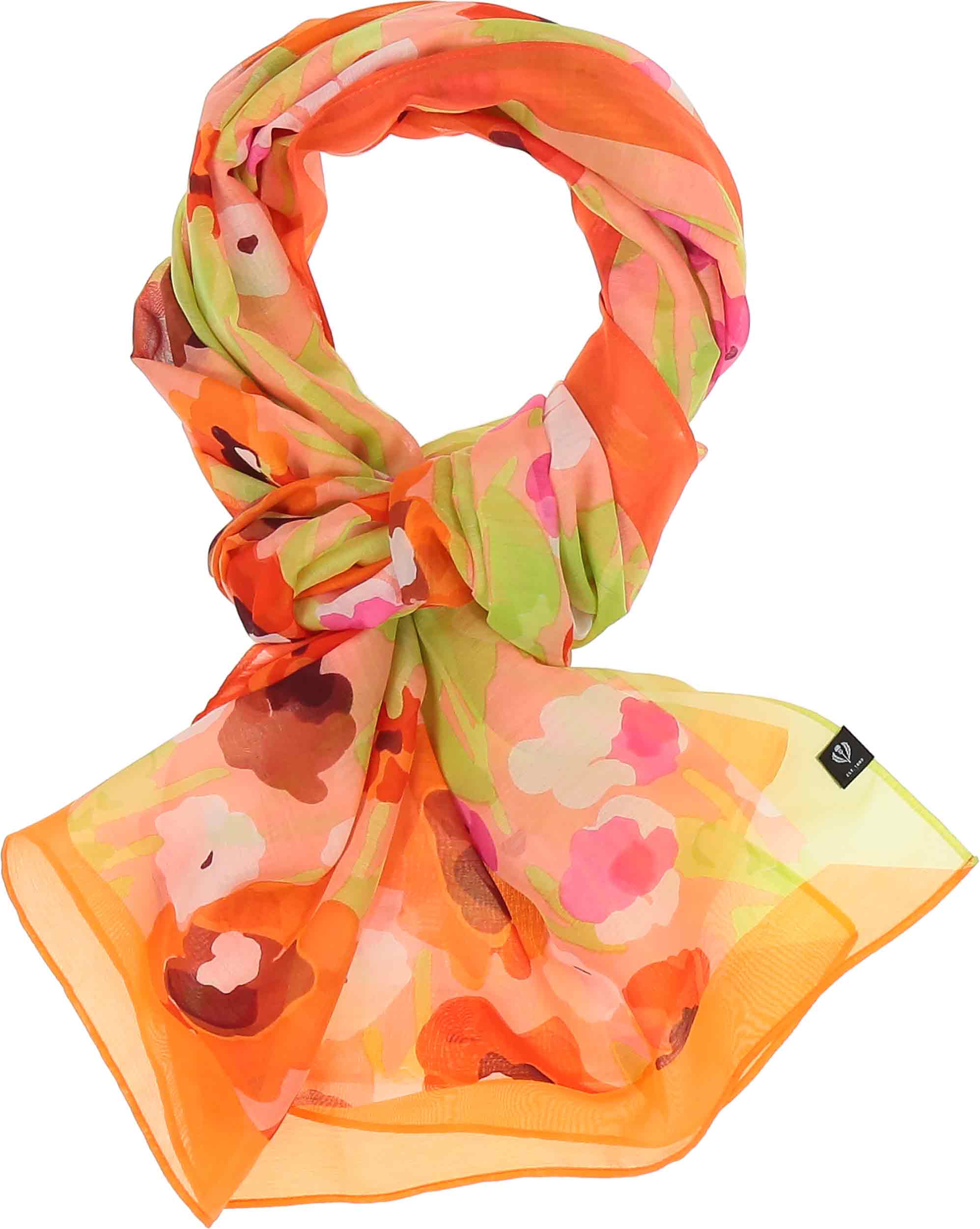An image of the Fraas Floral Cotton Silk Scarf