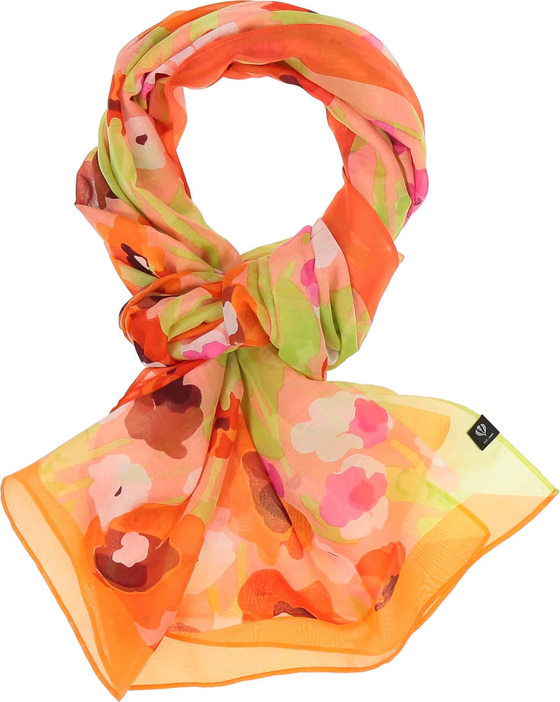 An image of the Fraas Floral Cotton Silk Scarf