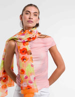 An image of the Fraas Floral Cotton Silk Scarf