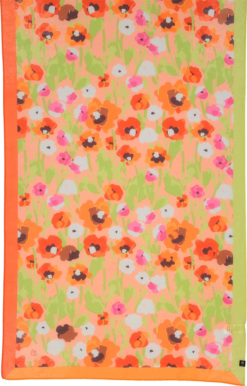 An image of the Fraas Floral Cotton Silk Scarf